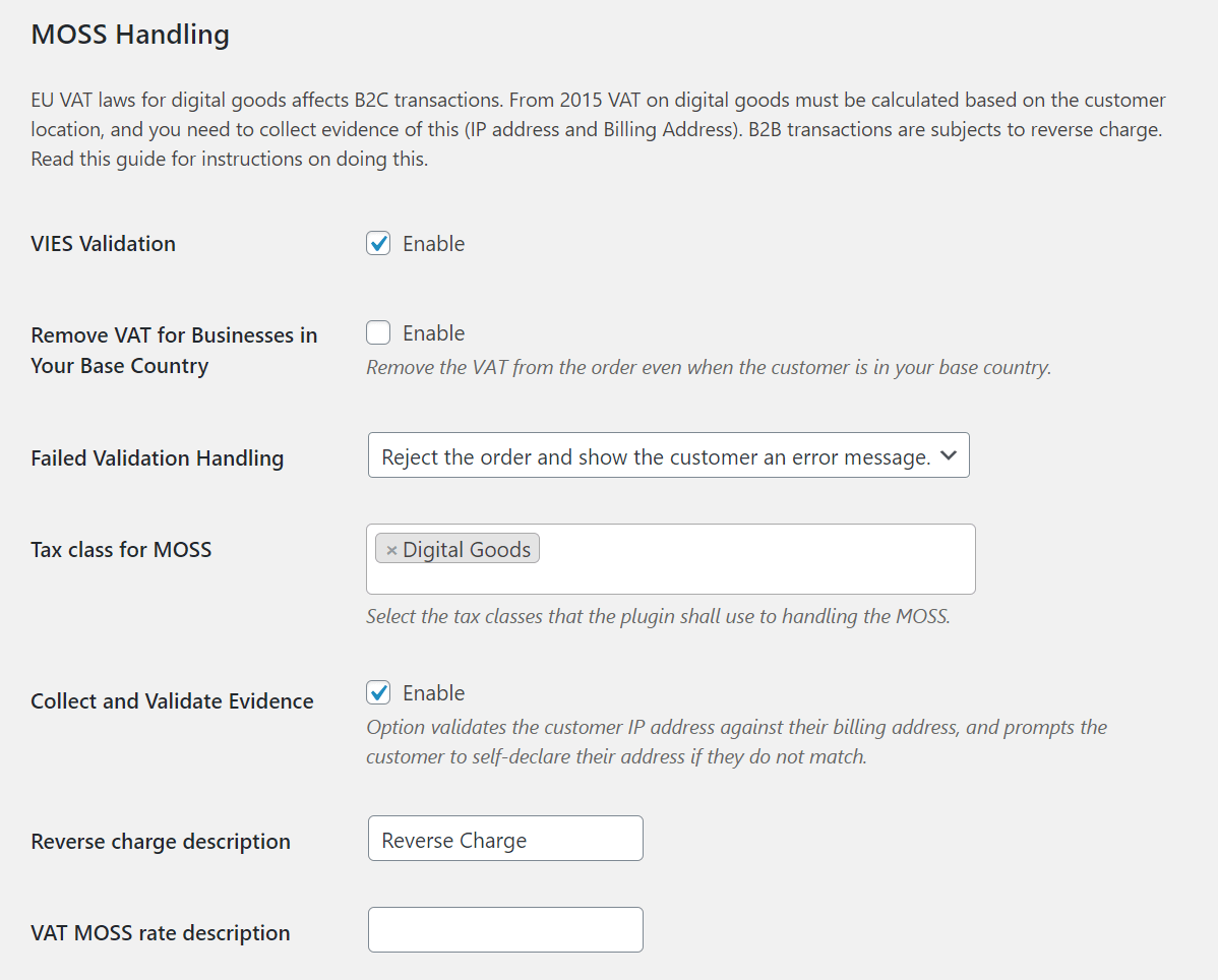 EU vat invoice validation