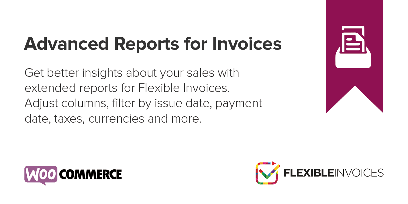 Advanced Reports for WooCommerce PDF Invoices & Flexible Invoices plugin