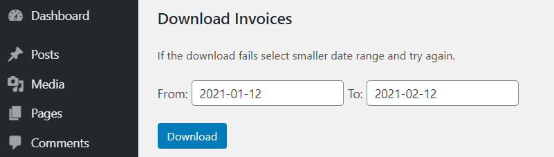 You May Download All Invoices For Woocommerce Orders & Issued Manually Them In Bulk