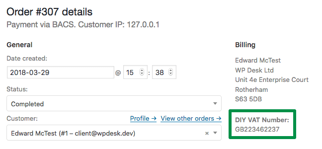 Diy Vat Number In The Woocommerce Admin Order Area