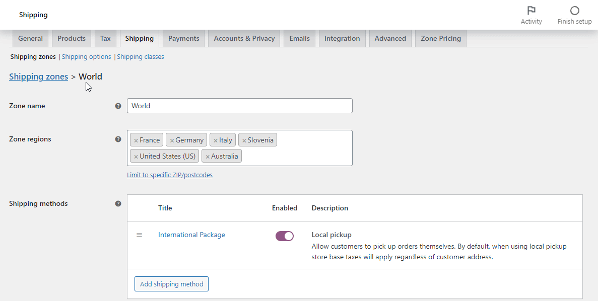 Woocommerce Add Tax For Shipping Method