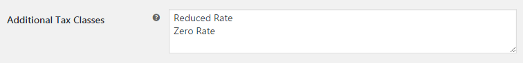Woocommerce Additional Tax Classes