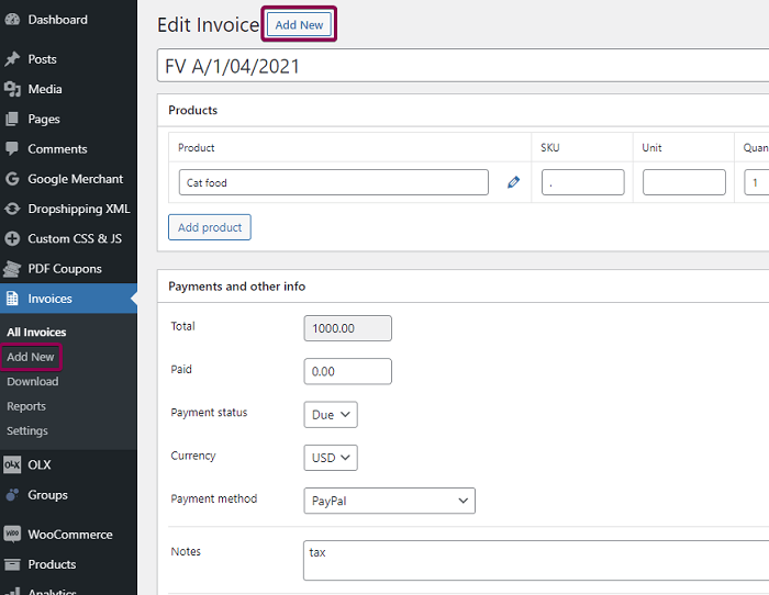 Flexible Invoices Woocommerce WordPress How To Add New Vat Invoice Pdf