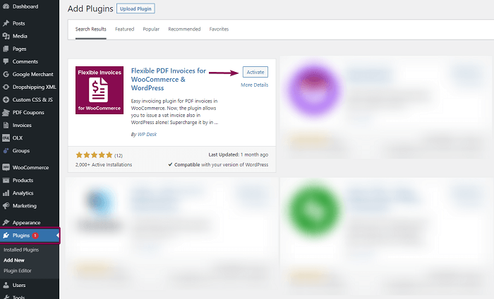How To Install Flexible Invoices WooCommerce and WordPress