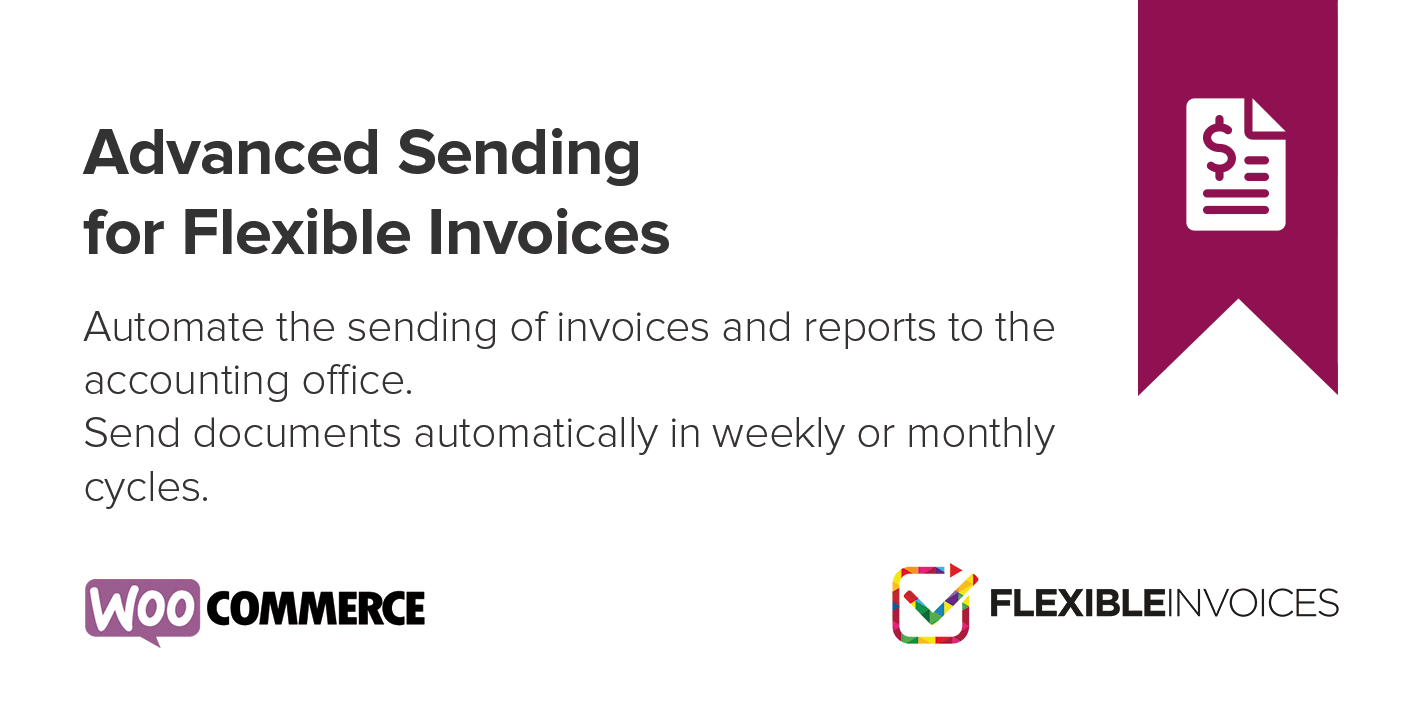 Advanced Sending is a Flexible Invoices WooCommerce add-on that automates document export and communication with the accounting office.