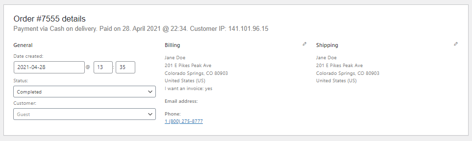 Woocommerce Billing And Shipping To Use For Invoices Without Additional Plugin