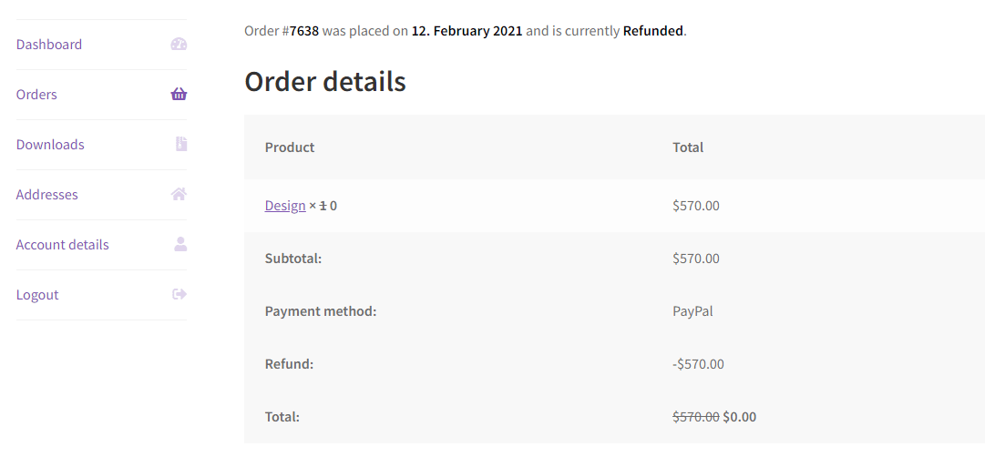 Woocommerce Correction Invoice For Order Refunds