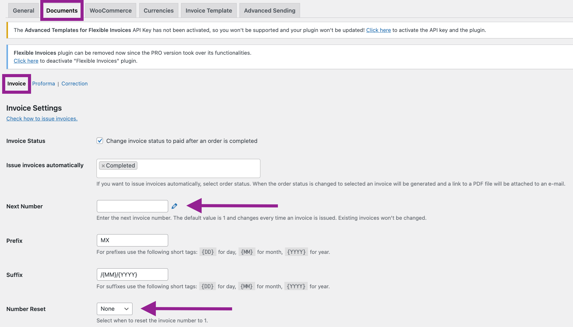 WooCommerce Sequential Invoice Number