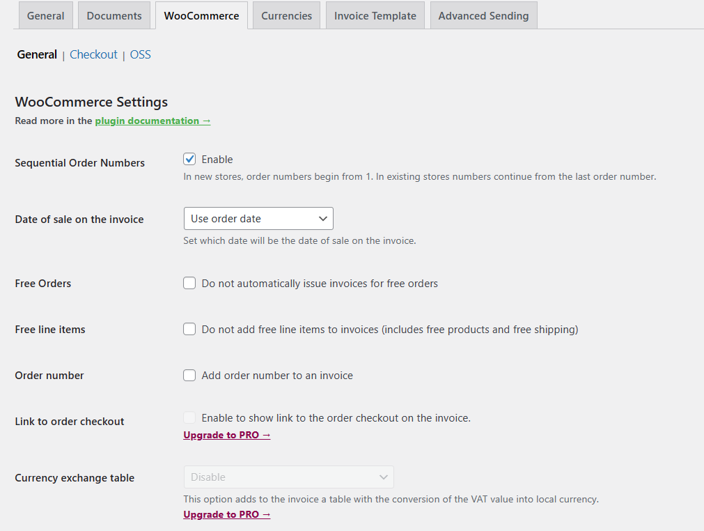Flexible Invoices Settings For Woocommerce
