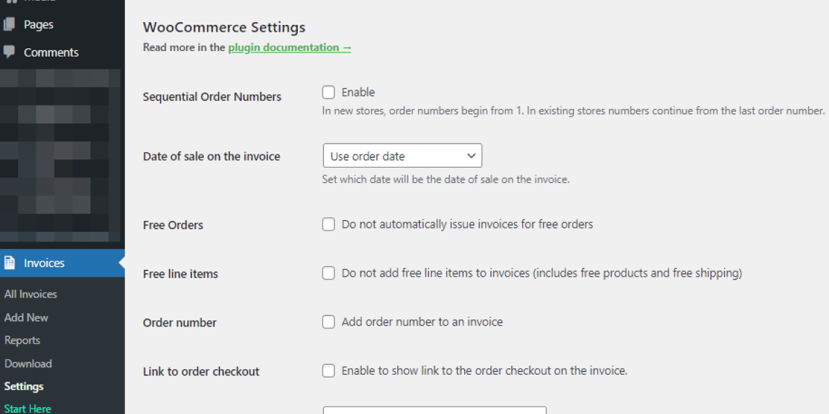 PDF Invoices for WooCommerce - Settings