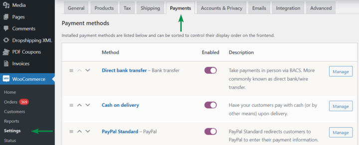 Payment methods FI
