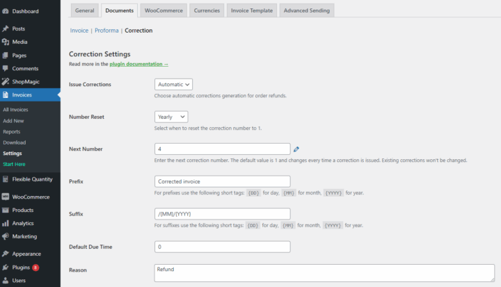 fi-correction-settings