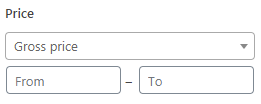 Flexible Invoices Advanced Filters Price
