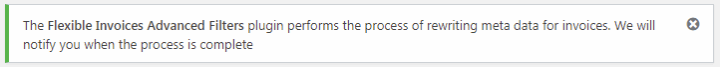 Flexible Invoices Filters Process Start