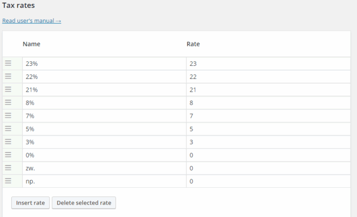 Flexible Invoices Tax Settings Wordpress Only