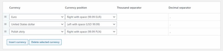 Flexible Invoices Woocommerce Wordpress Currencies