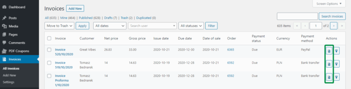 Flexible Invoices Woocommerce Wordpress View Invoice