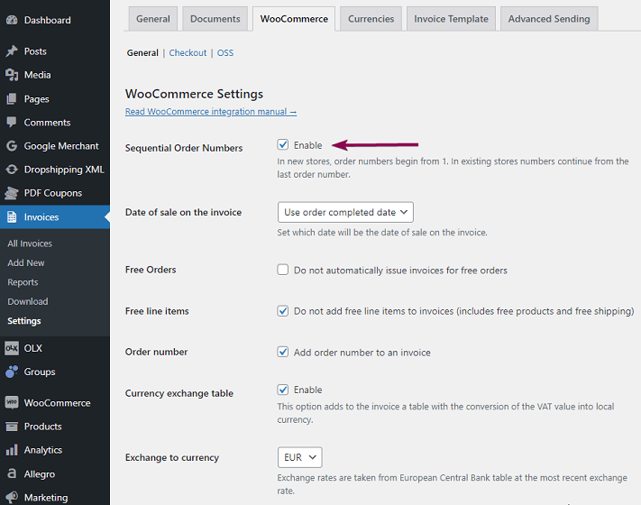 Woocommerce Sequential Order Numbers
