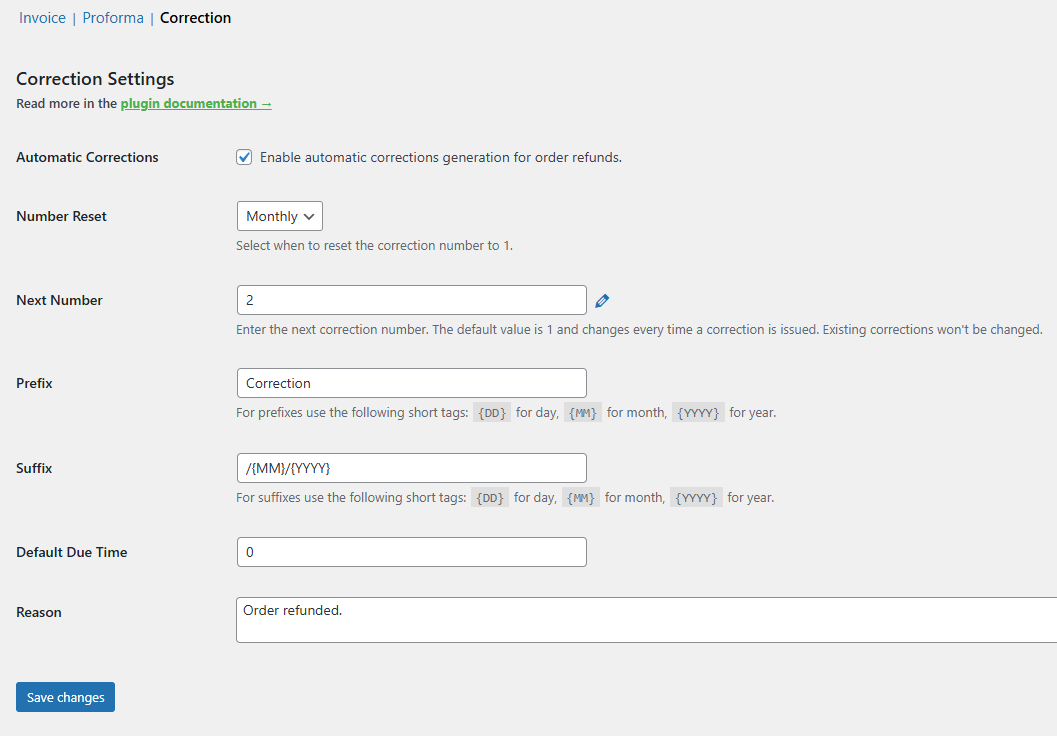 fi-correction-settings