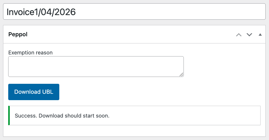 Peppol for Flexible Invoices - UBL downloading