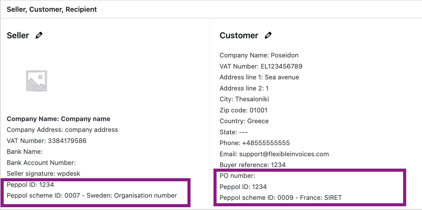 Peppol for Flexible Invoices - invoice edition