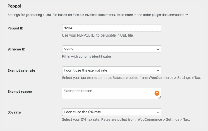 Screenshot 2026 10 06 At 13 41 55 Peppol For Flexible Invoices Pro – Setup Guide